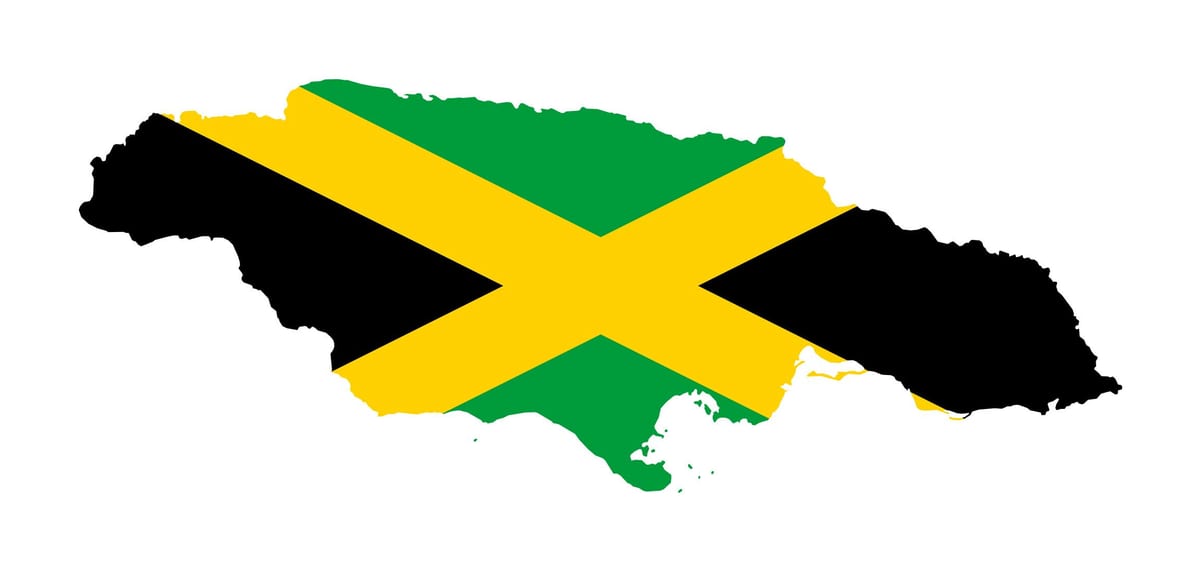 Karta över jamaica vektor