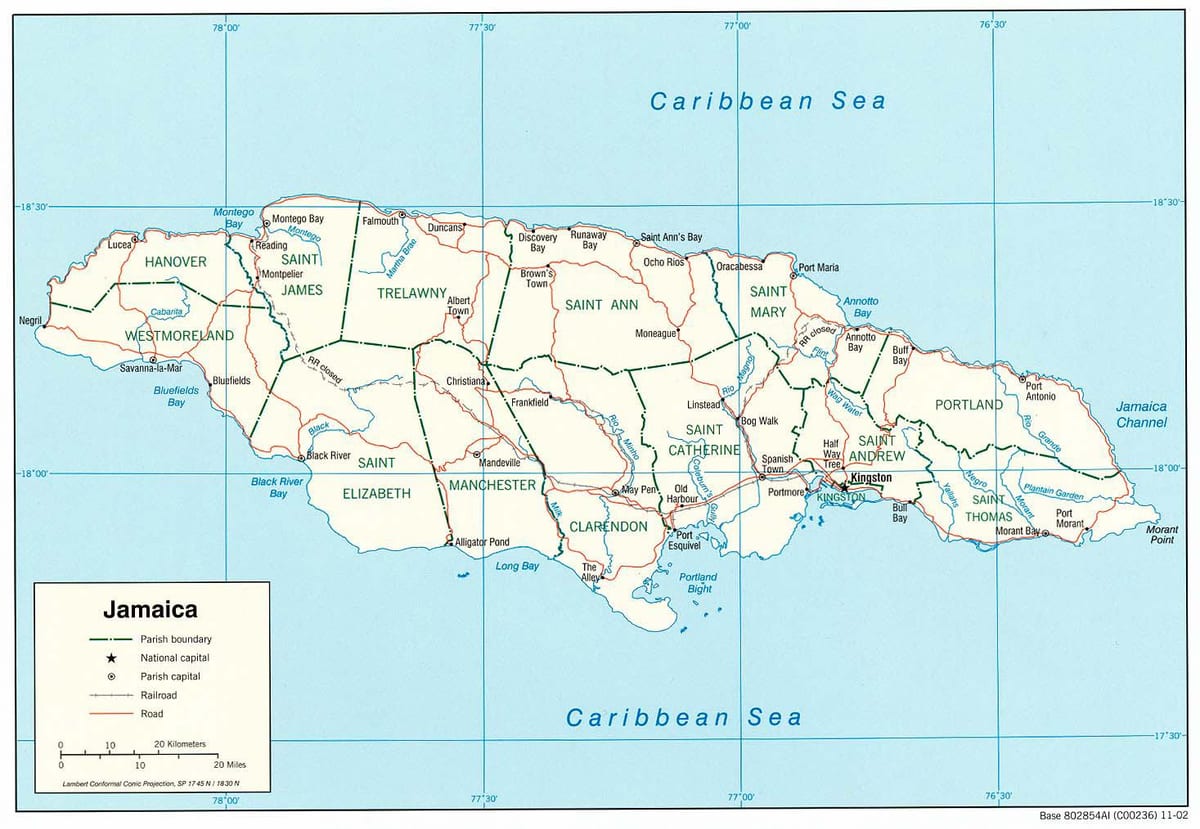 jamaica motorväg 2000 karta