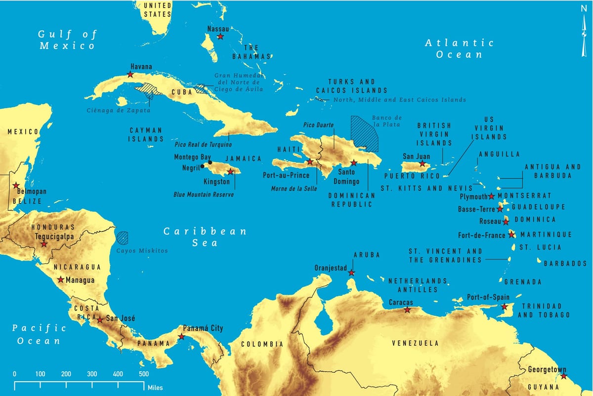 Karta över jamaica snorkling