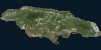 Karta flygfoto, jamaica