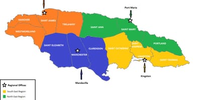 Karta över ekonomiska jamaica