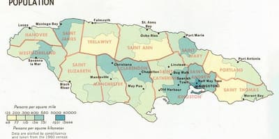 Befolkningen karta över jamaica