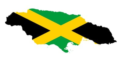 Karta över jamaica vektor