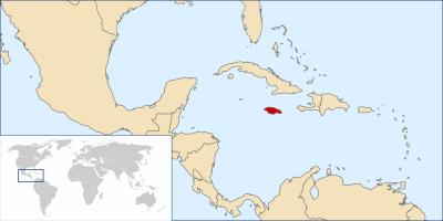 Jamaica karta i världen