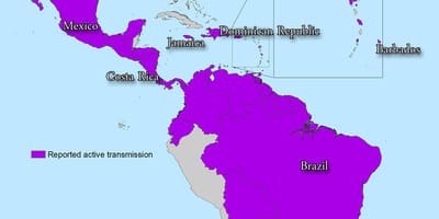 Karta över jamaica zika