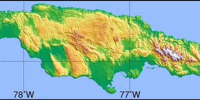 Karta över satellit jamaica