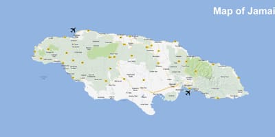 Karta över winnifred stranden jamaica